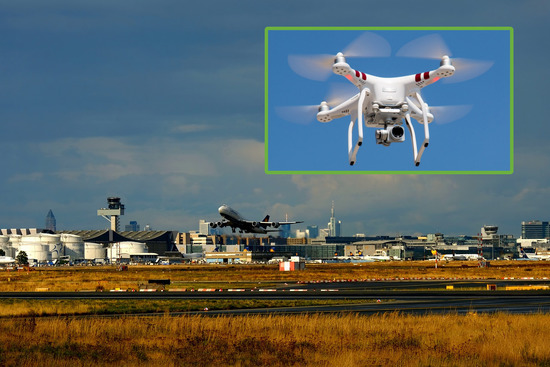 Neue Sicherheitstechnik gegen Drohnen am Fankfurter Flughafen