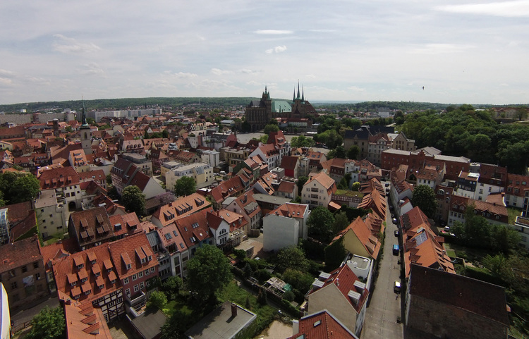 Blick zum Erfurter Dom