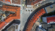 Würzburg von oben – Baustellendokumentation und Test des im Boden eingelassenen QR-Codes
