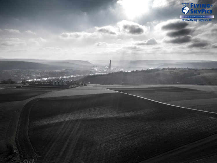 Panoramablick Obernburg Felder