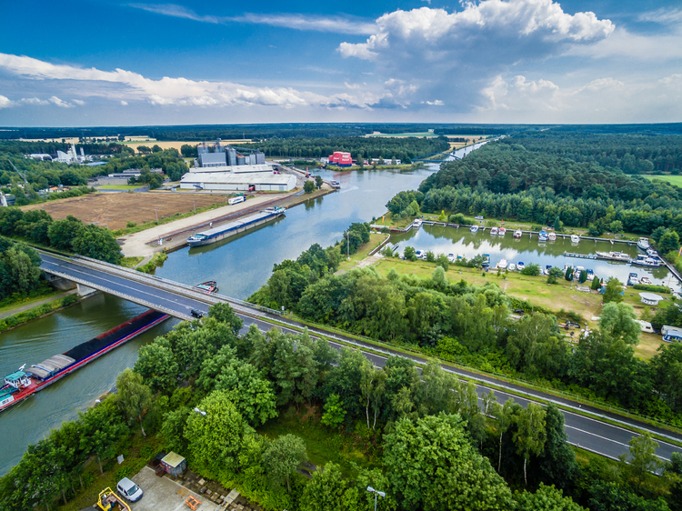 Luftaufnahme vom Wittinger Hafen