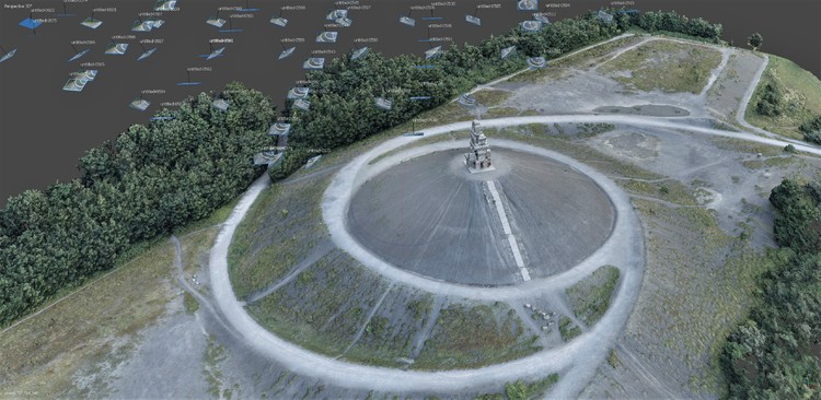 3D dense point cloud, Halde Rheinelbe